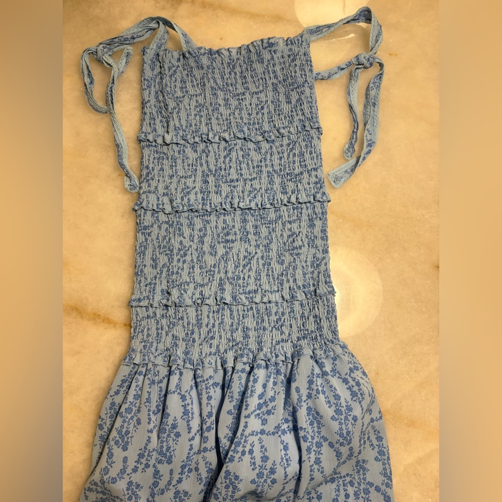 Blue Floral Women’s Mini Dress